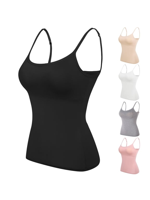 Women's Tank Tops 5 Pack Training Bras For Teens Girls Cotton Undershirt Adjustable Spaghetti Strap Camisole Tank Tops, Women's Camisoles & Tanks XL