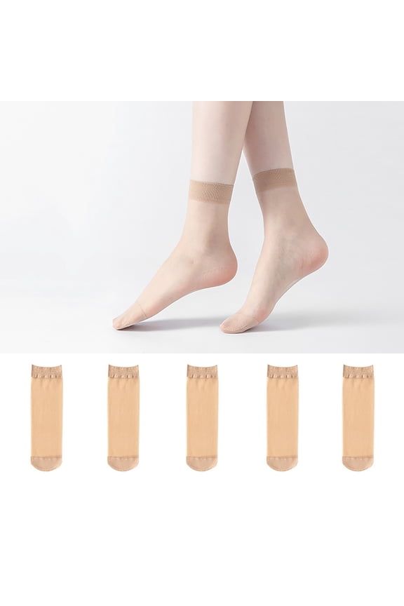 Ankle Socks for Women 1零 Pack Women's Nylon High Pantyhose Socks Khaki