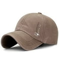 thumbnail image 1 of TANGNADE Baseball Hats for Men Plain Washed Cap Casual Sport Cotton Adjustable Hip-hop Hat Summer Hats Brown, 1 of 2
