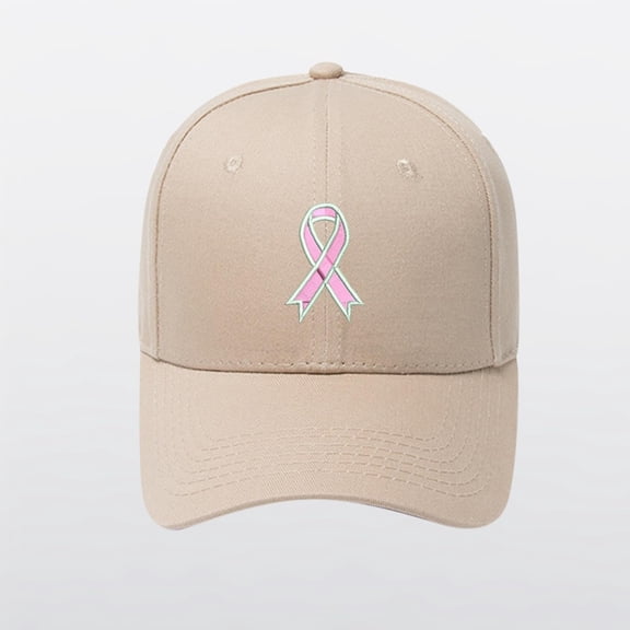 TANGNADE Baseball Hats for Women Breast Cancer Embroidered Adjustable Awareness Hat Gifts Woman Summer Hats Khaki