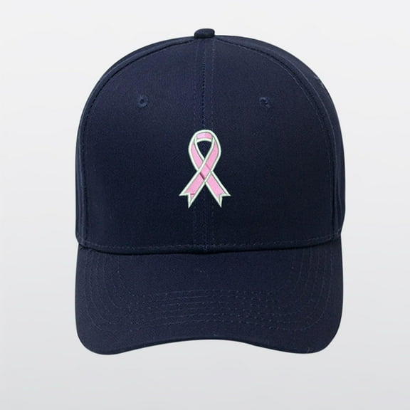 TANGNADE Baseball Hats for Women Breast Cancer Embroidered Adjustable Awareness Hat Gifts Woman Summer Hats Navy