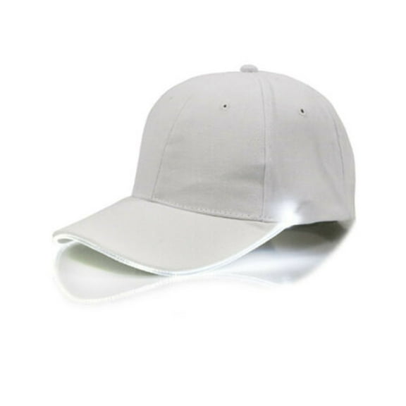 TANGNADE Baseball Hats for Women LED Lighted up Hat Glow Club Party Hip-Hop Adjustable Sports Cap Summer Hats White