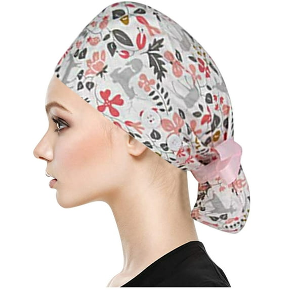 TANGNADE Baseball Hats for Women Scrub Hat With Buttons Sweatband Mens Bouffant and Womens Cap Caps Summer Hats Multicolor4