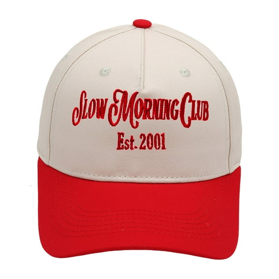 TANGNADE Baseball Hats for Women Spring And Summer Fashionable Casual Letter Printed Solid Color Cap Summer Hats Red