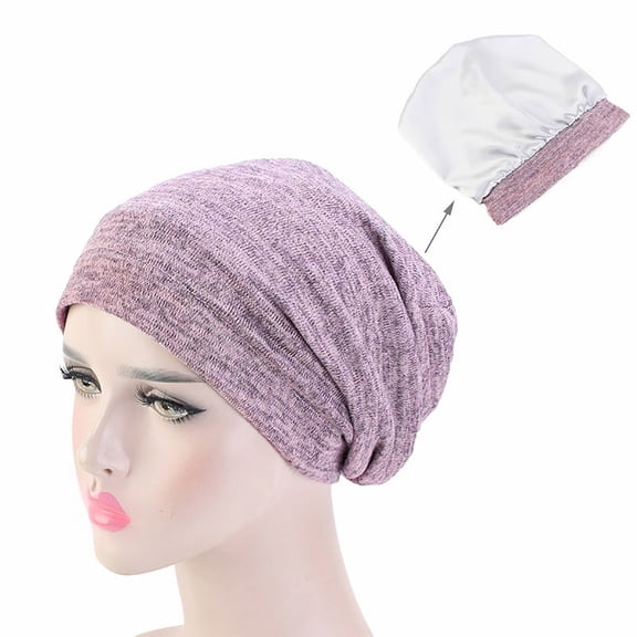 TANGNADE Beanie for Women Soft Slouchy Cap Lightweight Hipster Hat Summer Breathable Faux Sleeping Thin Chemo Summer Hats Pink