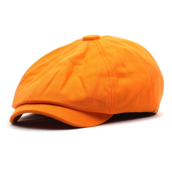 TANGNADE Beret Hats for Women Cotton Hat Men's And Women's Retro Solid Color Painter's Summer Hats Orange