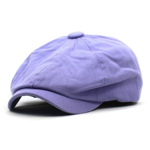 TANGNADE Beret Hats for Women Cotton Hat Men's And Women's Retro Solid Color Painter's Summer Hats Purple