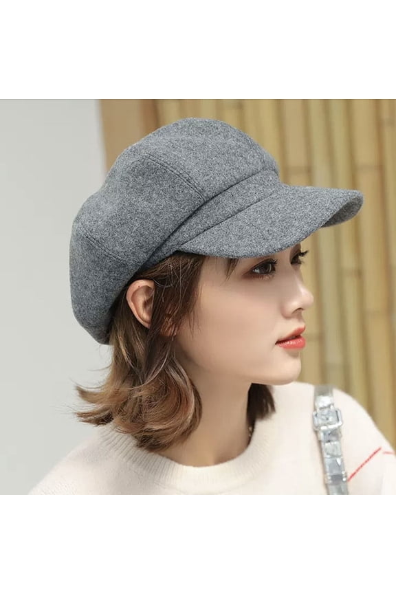 Beret Hats for Women Ladies Hat Autumn And Winter Warm Fashion Wool Painter Dome Trend Summer Hats Grey