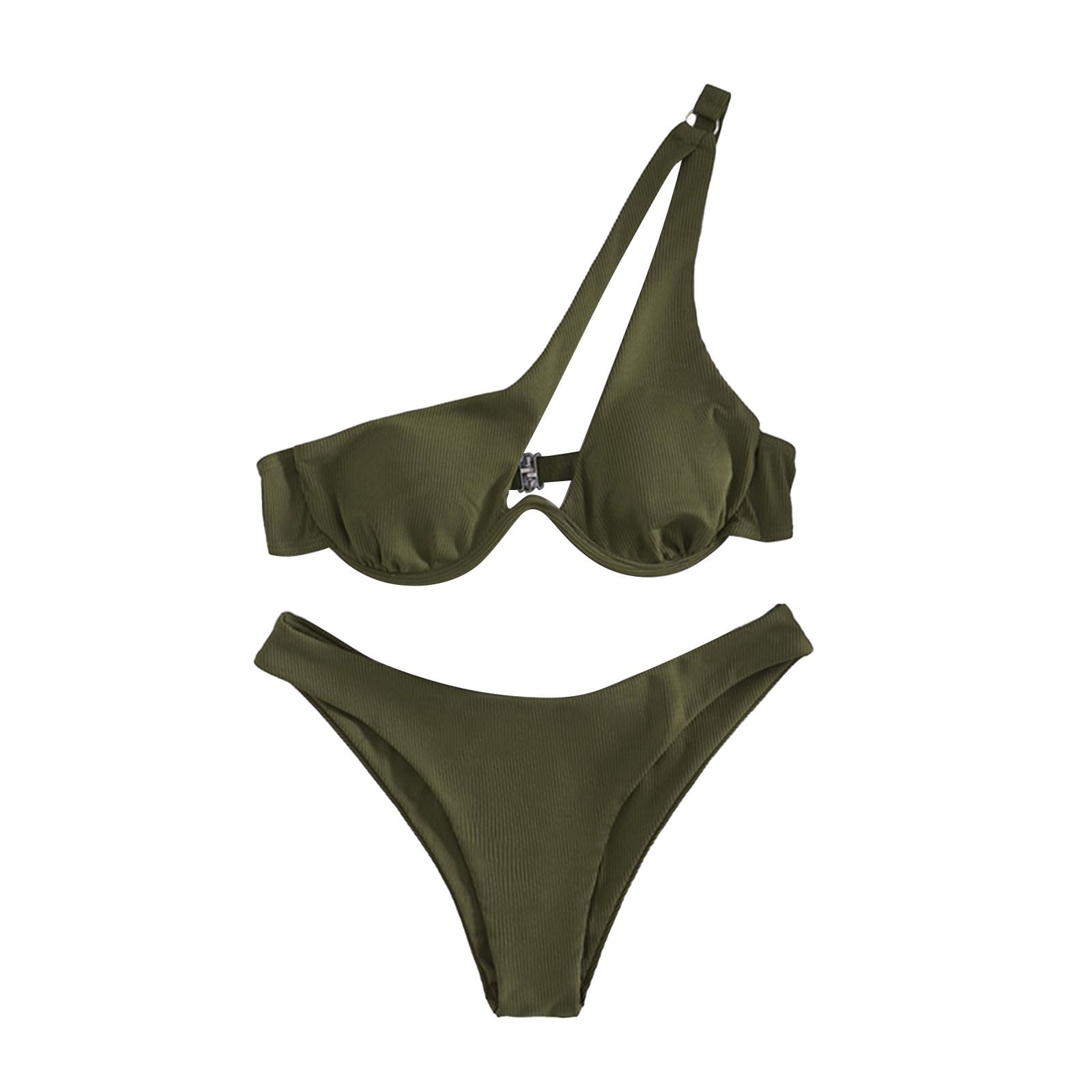 TANGNADE Bikini for Women Women's Sets Cutout One Shoulder