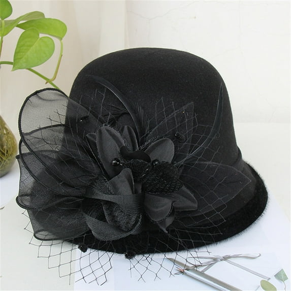 TANGNADE Bucket Hats for Woman Women Fashion Beret French Style Painter Hat Cap Vintage Warm Party Top Summer Hats Black