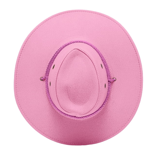 TANGNADE Cowboy Hats for Women Men Hat Western Cap Wide Sunhat Winter Summer Hats Pink