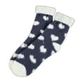 thumbnail image 1 of TANGNADE Crew Socks for Women Warm Super Soft Plush Slipper Sock Winter Fluffy Microfiber Casual Home Sleeping Fuzzy Cozy Fuzzy Socks Dark Blue, 1 of 5