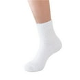 thumbnail image 1 of TANGNADE Crew Socks for Women Winter Solid Color Knitting Plush Warm Home Medium Tube Stockings Fuzzy Socks White, 1 of 2