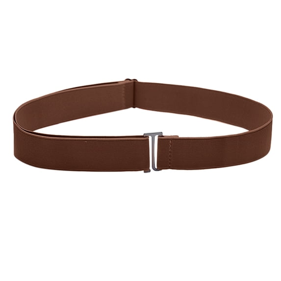 TANGNADE Elastic Belts For Women Invisible Belt Stretch Waist With Flat Buckle Belt Bronze