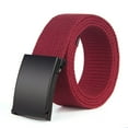 thumbnail image 1 of TANGNADE Elastic Belts For Women Men Fashion Waist Belt Narrow Stretch Dress Pants Buckle Canvas Waistband Belt Red, 1 of 3
