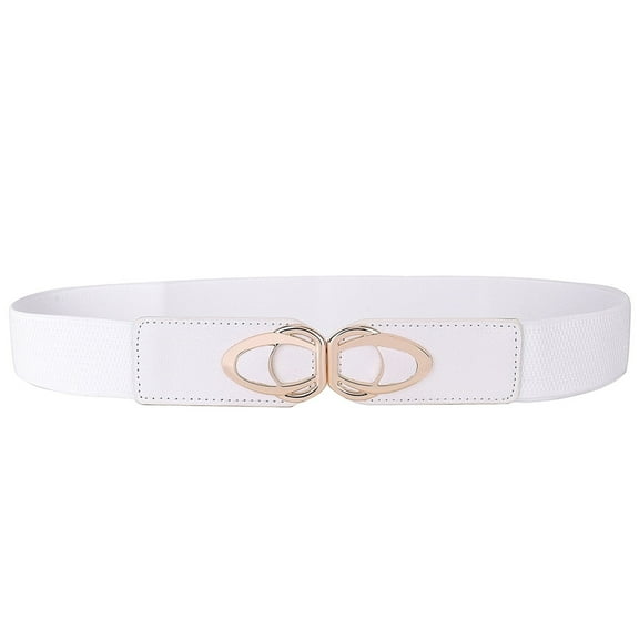 TANGNADE Elastic Belts For Women Stretch Plus Fashion Dress Ladies Belt White