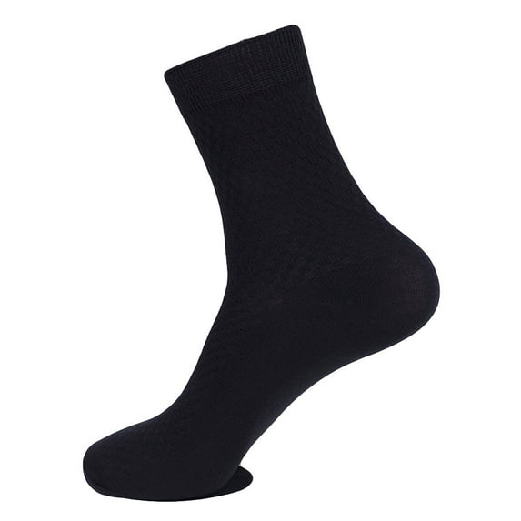TANGNADE Mens Ankle Socks Comfortable Men Bamboo Fiber Casual Business Anti-Bacterial Socks Black
