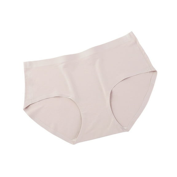 TANGNADE Panties for Women Underwear Cotton Mid Waisted Ladies Underwear Beige