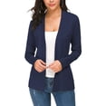 thumbnail image 1 of TANGNADE Solid Color Cardigan Sweaters for Women Women'S Cardigans Lightweight with Pockets Front Open Cardigan Casual Sweaters Women'S Cardigan Polyester Cover-Up for Women Navy 2XL, 1 of 7