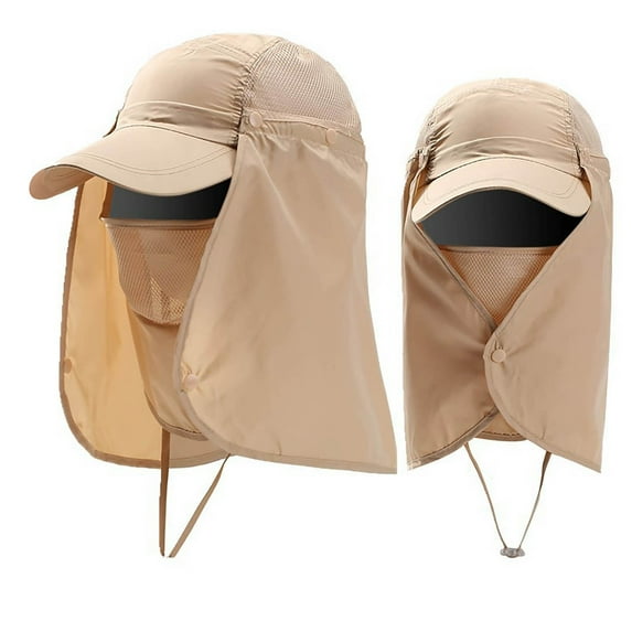 TANGNADE Sun Hats for Women & Men Outdoor Hat Fishing Hiking Caps With Face Neck Cover UPF 5零+ Sportswear Accessories Summer Hats Khaki