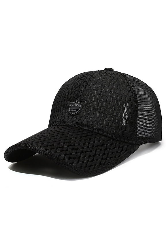 Sun Hats for Women Men Outdoor Long Brim Sunshade Sunscreen Hat Mesh Breathable Baseball Cap Peaked Summer Hats Black