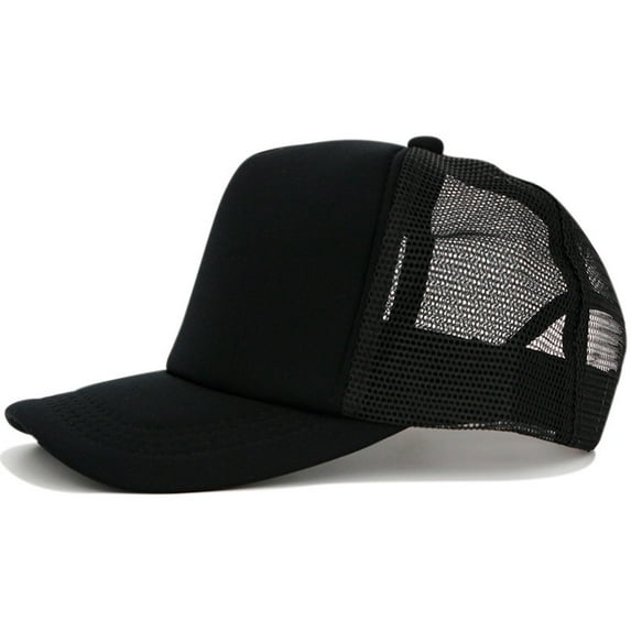 TANGNADE Sun Hats for Women Outdoor Solid Color Light Plate Embroidery Men And Sunscreen Truck Driver Hat Net Summer Hats Black