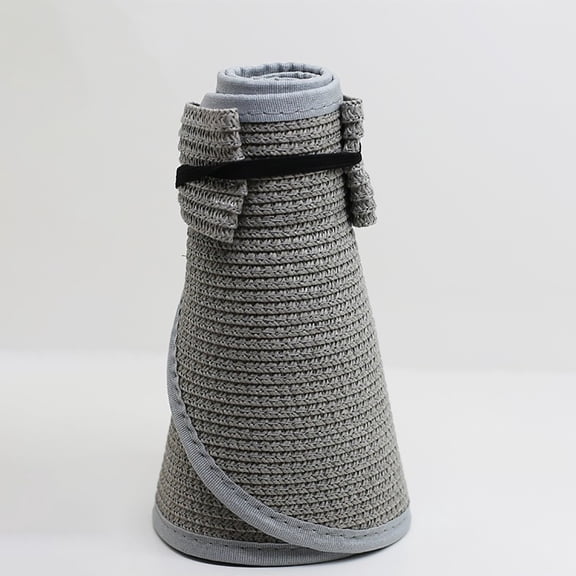 TANGNADE Sun Hats for Women Visor Wide Brim Roll Up Ponytail Summer Beach Hat UPF Packable Foldable Travel Summer Hats Grey