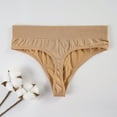 thumbnail image 1 of TANGNADE Thongs for Women High Waisted Bikini Underwear Smooth Hipster Breathable Ladies Panties Beige, 1 of 9