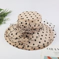 thumbnail image 1 of TANGNADE Visor Hats for Women Church Dress Hat Black Fascinators Bridal Tea Party Wedding Wide Brim Summer Hats Yellow, 1 of 4