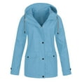 TANGNADE Women Outerwear Jacket Womens Autumn Winter Solid Color Hooded