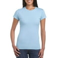 thumbnail image 1 of TANGNADE Women's Basic Solid Color Cotton Crew Neck Slim Fit Tunic Short Sleeve T Shirt, A Simple Cotton Soft T-Shirt for Outdoor Light Blue M, 1 of 3
