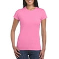 thumbnail image 1 of TANGNADE Women's Basic Solid Color Cotton Crew Neck Slim Fit Tunic Short Sleeve T Shirt, A Simple Cotton Soft T-Shirt for Outdoor Pink2 L, 1 of 4