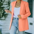 thumbnail image 1 of TANGNADE Women's Casual Light Weight Thin Jacket Slim Coat Long Sleeve Blazer Office Business Coats, Orange XXL, 1 of 9