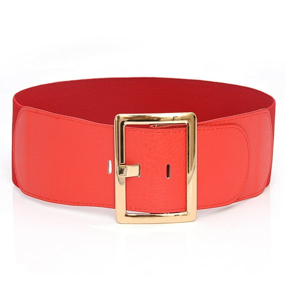 TANGNADE Womens Belts For Dresses Fashion Women Ladies Waist Belt Body Wide Elastic Dress Accessories Belt Red