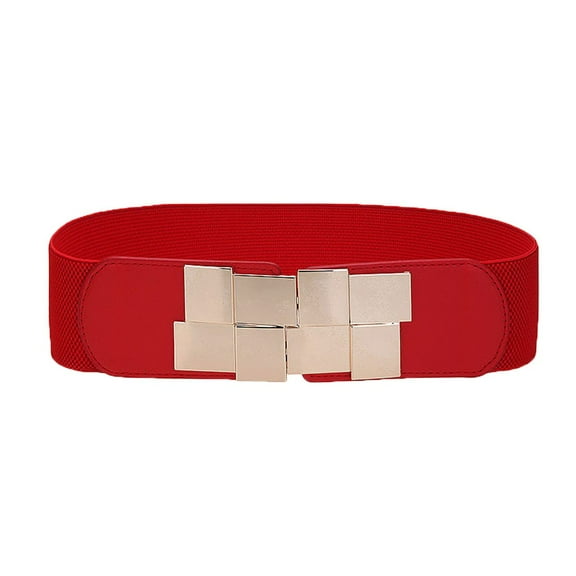 TANGNADE Womens Belts For Dresses Fashion Women Ladies Waist Belt Body Wide Elastic Dress Accessories Belt Red