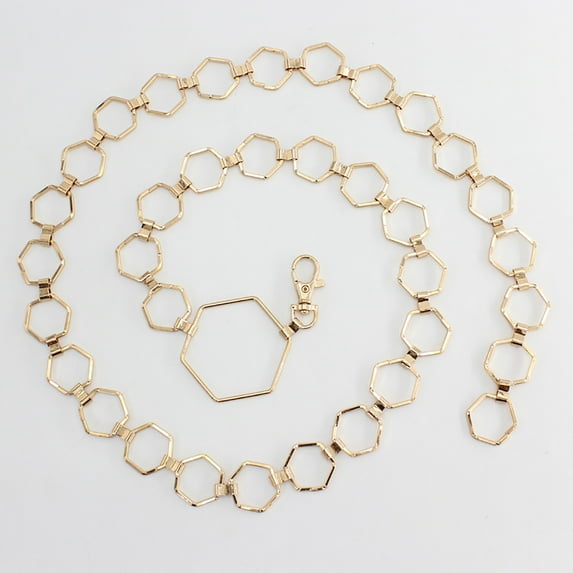 TANGNADE Womens Belts For Dresses Women Adjustment Small Fragrance Thin Belt Sweet Chain Belt Gold