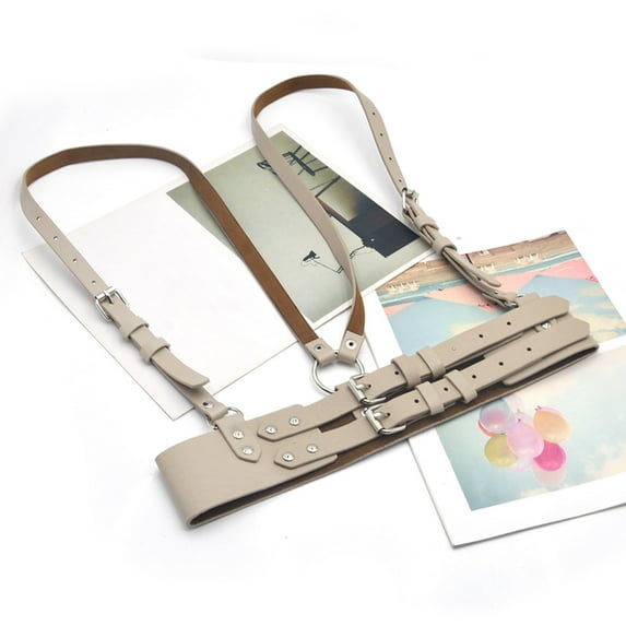 TANGNADE Womens Belts For Dresses Women Corset Belt Wide Leather Waist Daily Punk Chest Elastic Waistband Belt Khaki