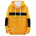 thumbnail image 1 of TANGON Men's Autumn And Winter Hooded Multicolor Stitching Pullover Sweater Trendy Jacket, 1 of 5