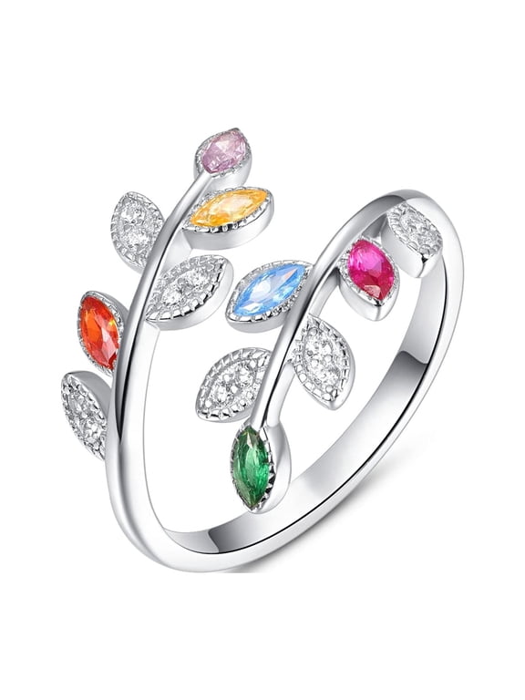 Adjustable Rings for Women Olive Leaf Ring Jewelry Size 8 Rings