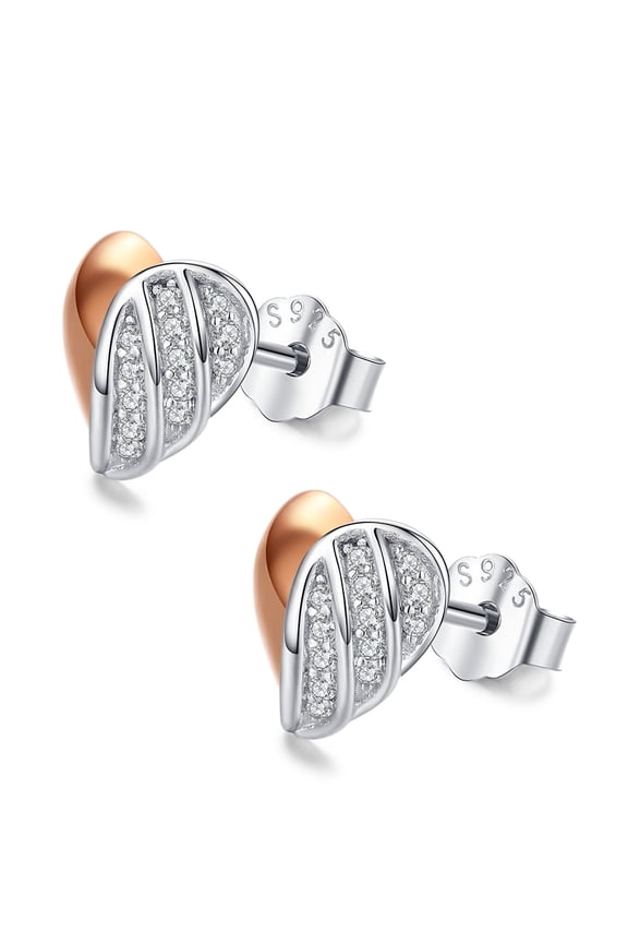 Angel Wing Earring 925 Sterling Silver Earrings Studs for Women Sensitive Ears Jewelry Gifts
