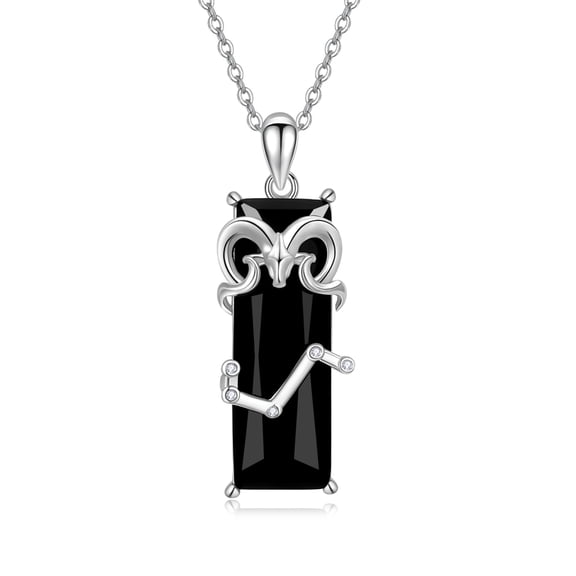 TANGPOET Aries Zodiac Sign Necklace for Women 925 Sterling Silver Celestial Constellation Necklace Horoscope Astrology Zodiac Pendant Jewelry Gifts for Women Wife Girlfriend