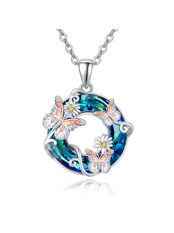 Butterfly Necklace Sterling Silver Butterfly Jewelry for Women Gift for Birthday Mothers Day everyday Anniversary…
