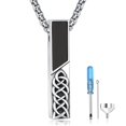 thumbnail image 1 of TANGPOET Celtic Knot Bar Urn Necklace for Ashes, Silver Cremation Jewelry, 1 of 4