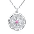 thumbnail image 1 of TANGPOET Compass Necklace 925 Sterling Sliver Birthstone Pendant Go in the direction of your dream Compass Jewellery, 1 of 5