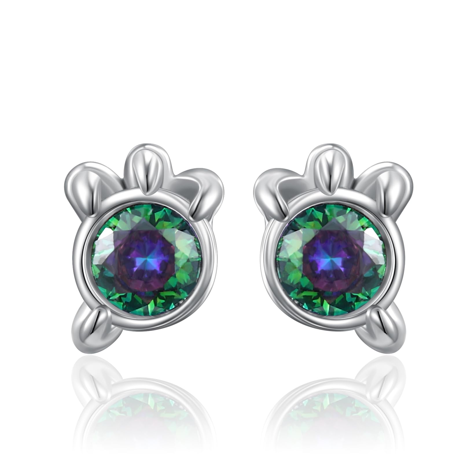 TANGPOET Dragon Claw Stud Earrings for Women 925 Sterling Silver Claw Stud Earrings Gothic Jewelry Anniversary everyday Birthday Gift for Wife Her Mom