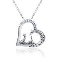 thumbnail image 1 of TANGPOET Heart Animal Necklaces 925 Sterling Silver Necklaces Giraffe Pendant Birthday Mothers Day Anniversary Gifts for Women Mom Grandmother, 1 of 7