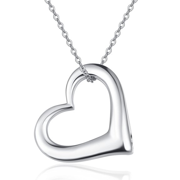 TANGPOET Heart Urn Necklace for Ashes for Women 925 Sterling Silver cremation Jewelry for Ashes Cremation Necklace Memories Jewelry