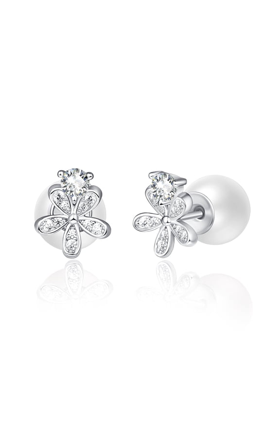 Pearl Earrings for Women 925 Sterling Silver Cultured Pearls 18K Gold Plated Earrings Jewelry Gifts for Women Mom Her