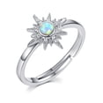 thumbnail image 1 of TANGPOET Polar Ring Star Rings for Women Sterling Silver Opal Rings for Her Jewelry Gift Romantic Adjustable, 1 of 6