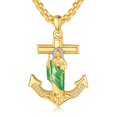 thumbnail image 1 of TANGPOET Saint St Jude Necklace for Men Women 925 Sterling Silver Anchor Deisign San Judas Necklace Men Jewerly, 1 of 3